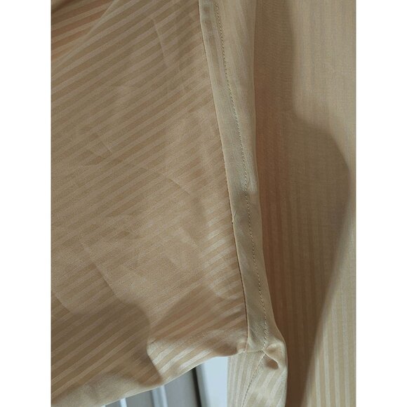 Stacy Adams Mens Long Sleeve Striped Dress Shirt Size 16 34/35 Beige Polyester - Picture 14 of 16